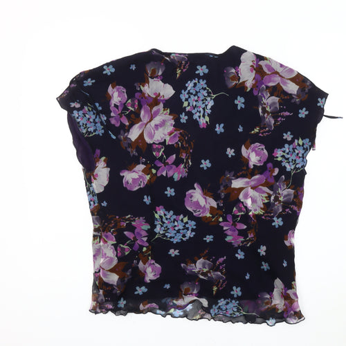 Per Una Women's Purple Floral Blouse Size 18