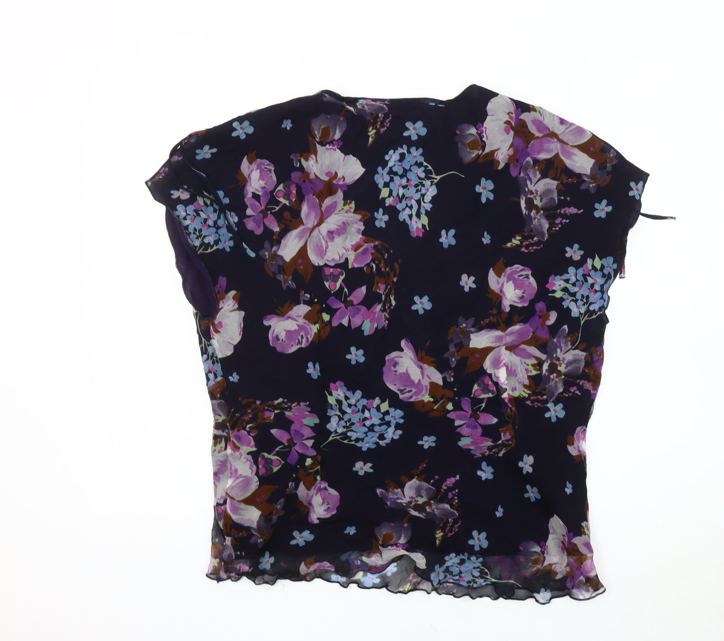 Per Una Women's Purple Floral Blouse Size 18