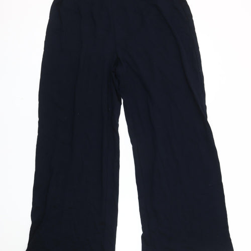 Marks and Spencer Women's Blue Wide-Leg Trousers, Size 16