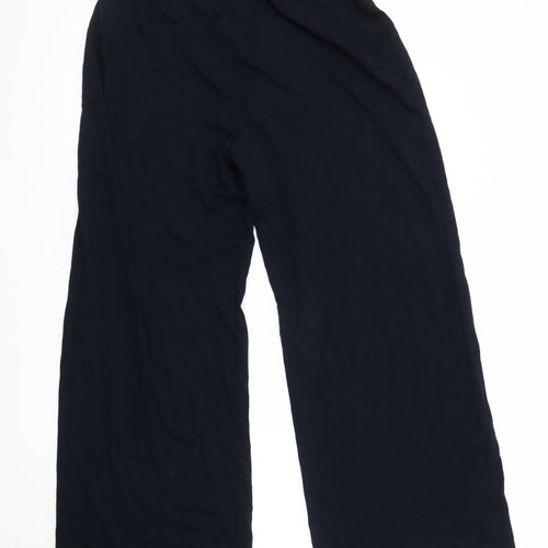 Marks and Spencer Women's Blue Wide-Leg Trousers, Size 16