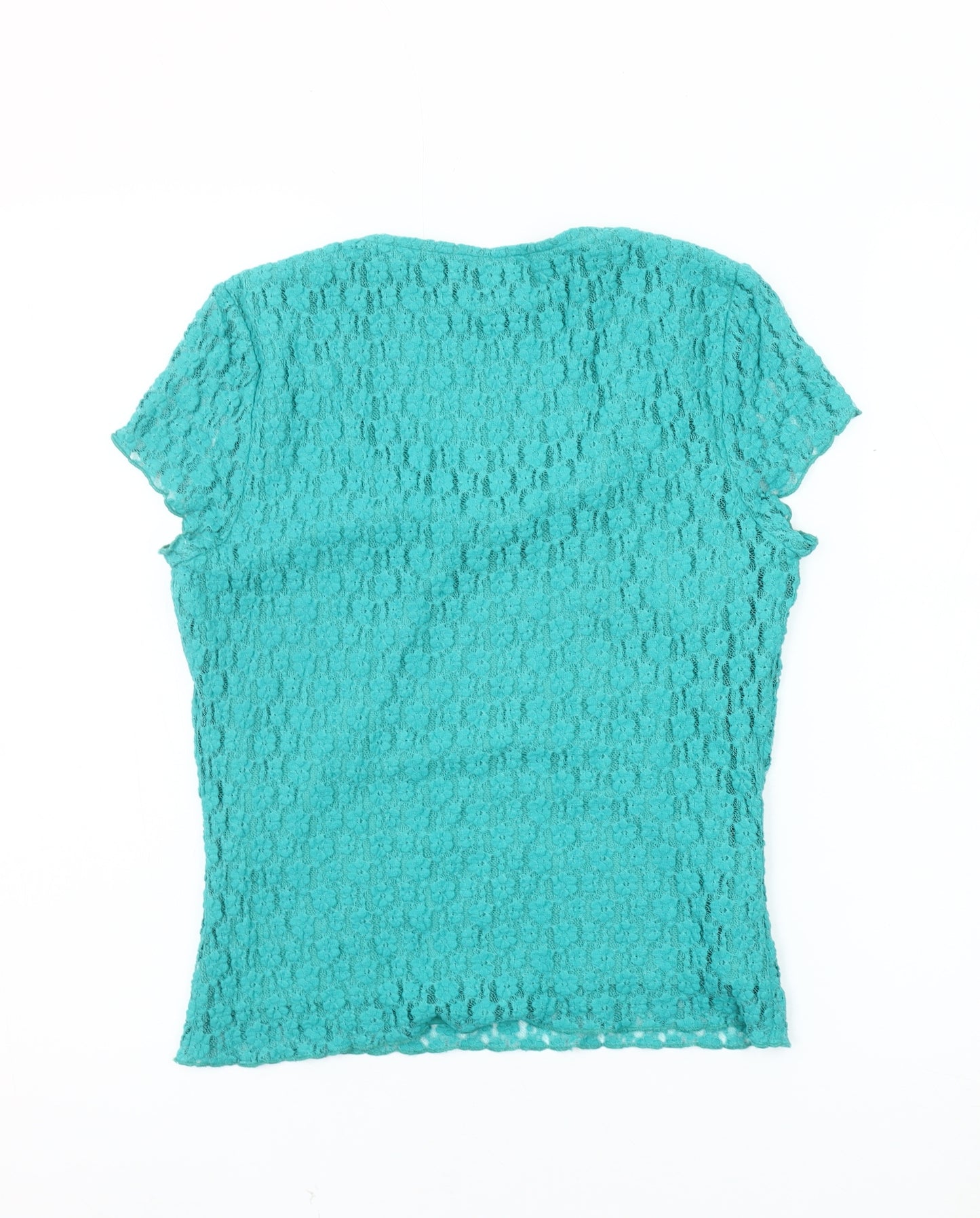 Precis Women’s Green Lace Petite Top, Size S Jersey Style