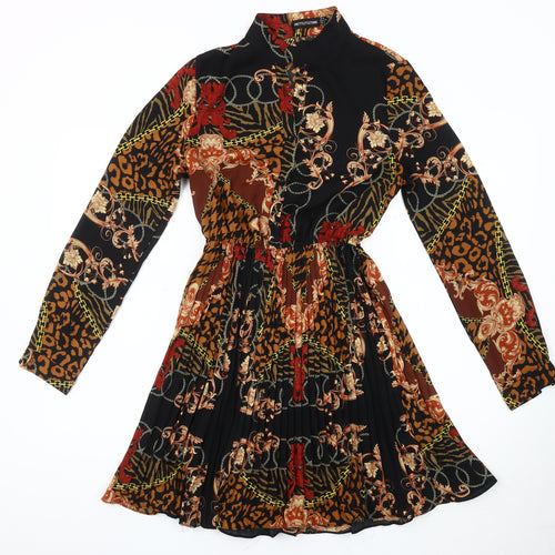 PrettyLittleThing Women's Multicoloured Size 8 Retro Dress