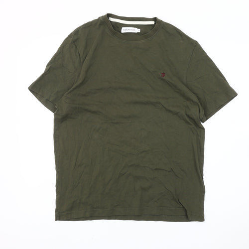 Farah 1920 Men's Green T-Shirt M Crew Neck