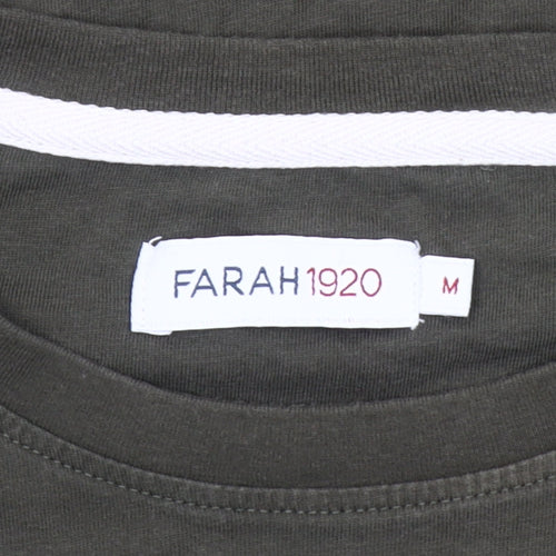 Farah 1920 Men's Green T-Shirt M Crew Neck