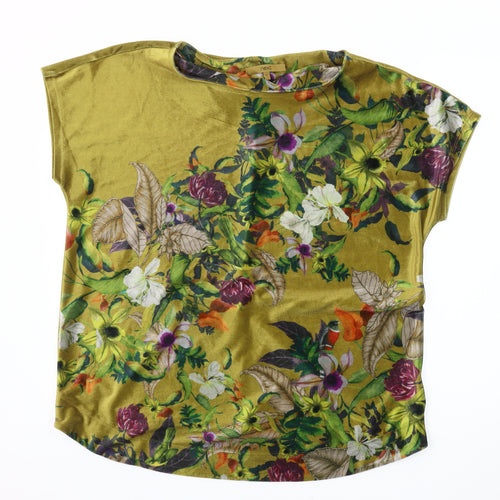 Next Women's Floral Multicoloured Velvet T-Shirt