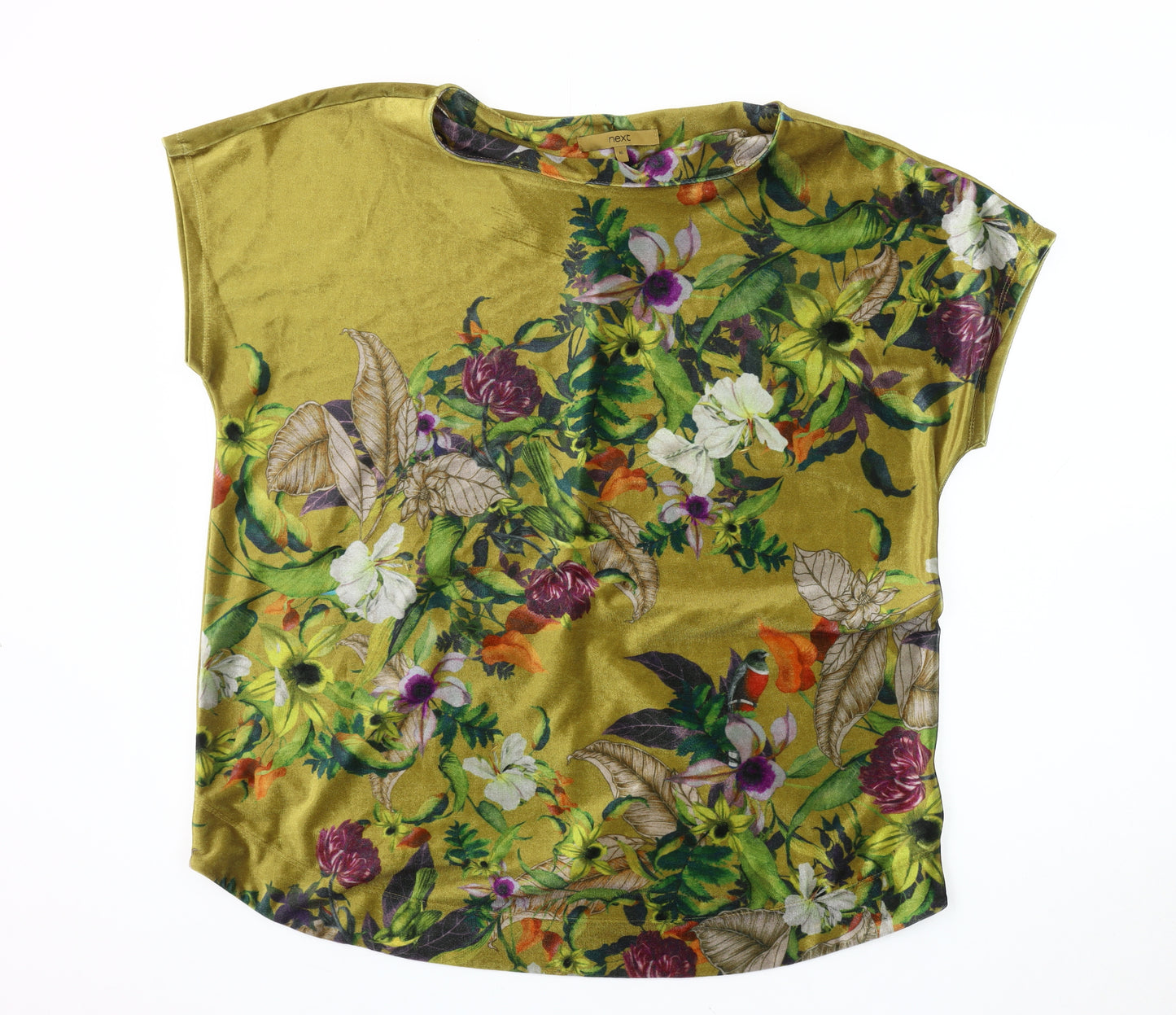 Next Women's Floral Multicoloured Velvet T-Shirt