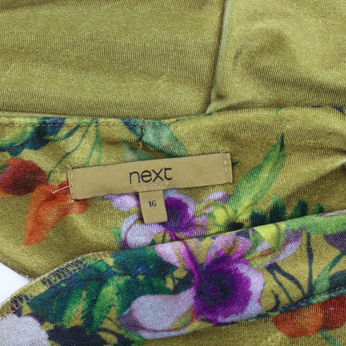 Next Women's Floral Multicoloured Velvet T-Shirt