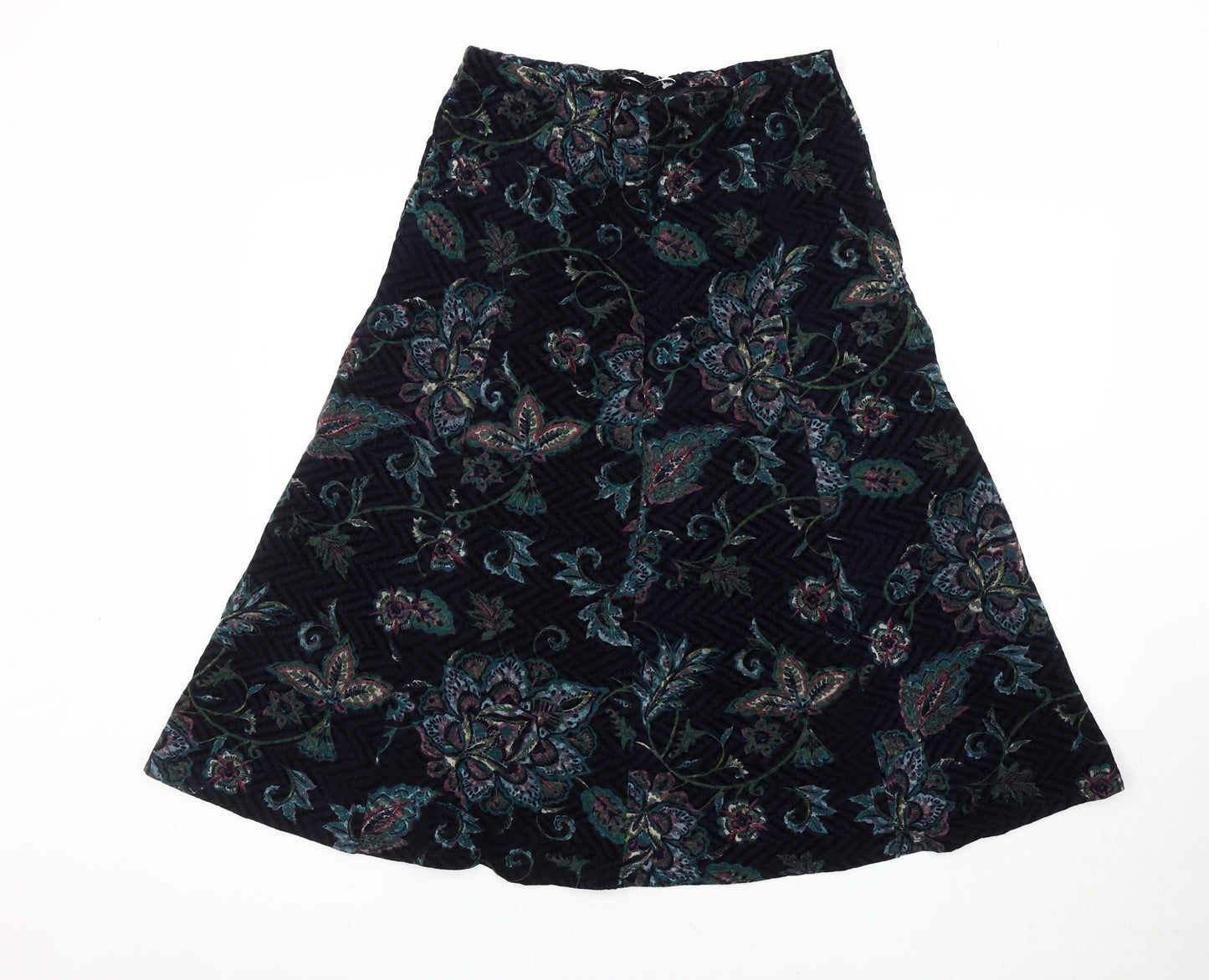 Marks and Spencer Women's Multicoloured Floral Midi A-Line Skirt - Size 10