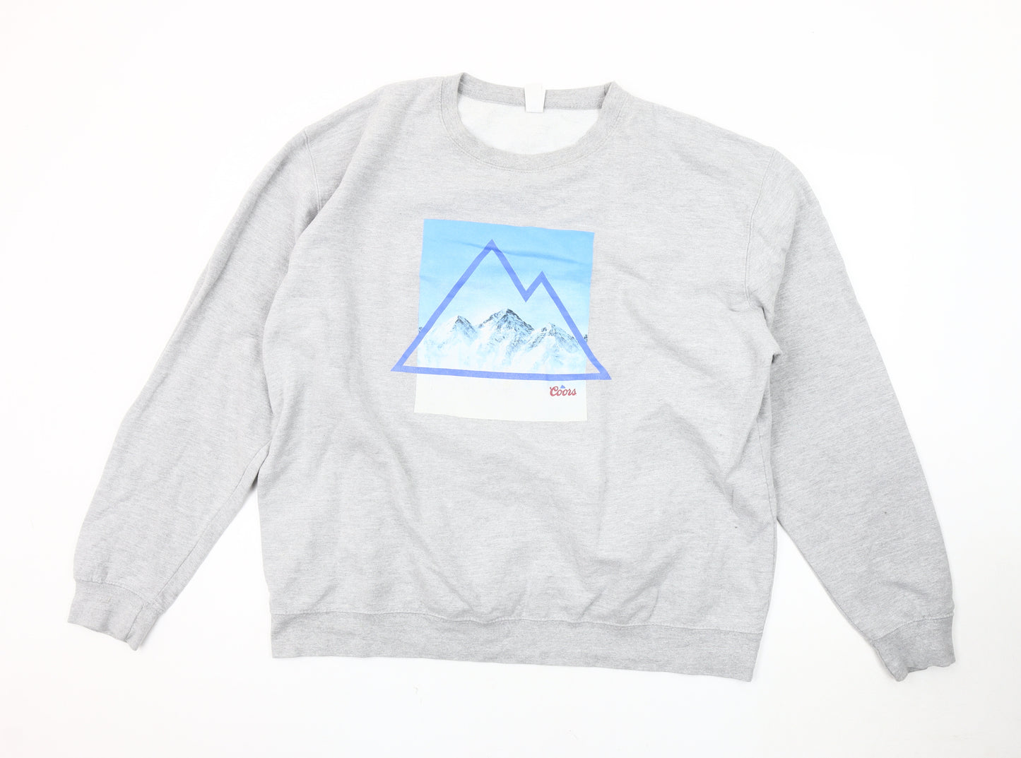 Just Hoods Men's Grey 2XL Pullover Sweatshirt