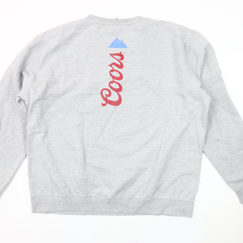 Just Hoods Men's Grey 2XL Pullover Sweatshirt