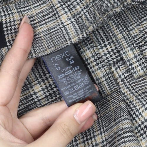 Next Women's Multicoloured Check Trousers Size 12