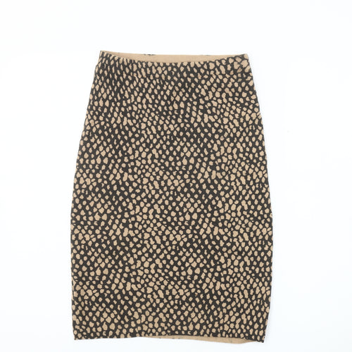 Next Women's Brown Animal Print Pencil Skirt Size 6