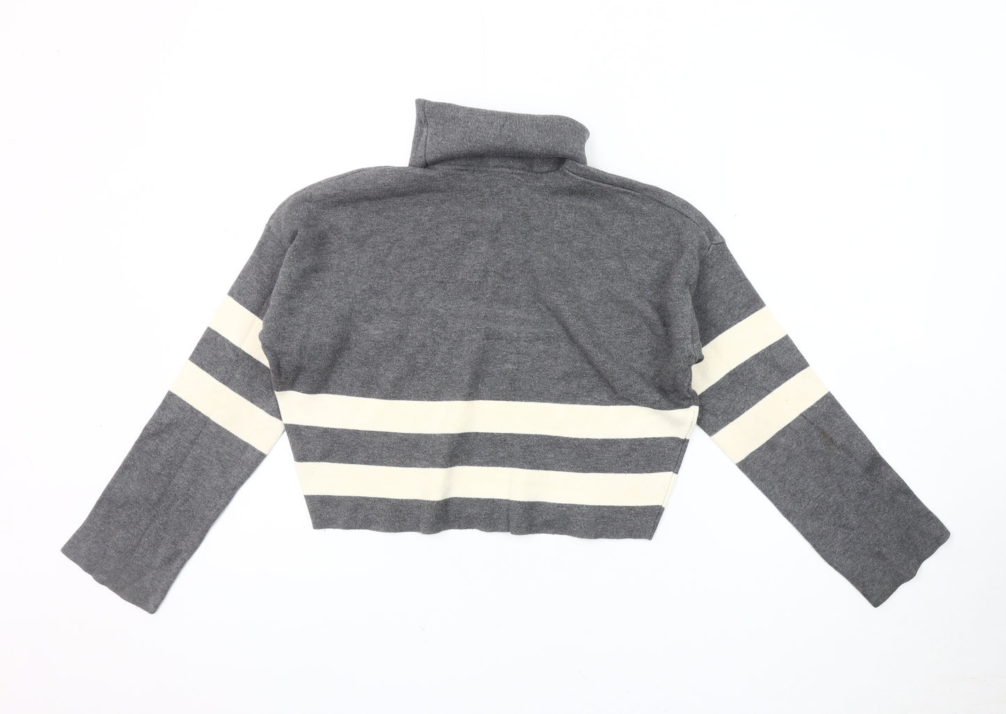 New Look Girls Grey Striped Pullover Jumper 11-12 Years