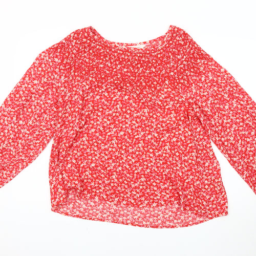 Per Una Women's Red Floral Blouse Size 14