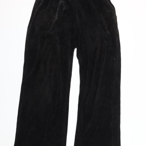 b.young Black Unisex Relaxed Velvet Trousers L