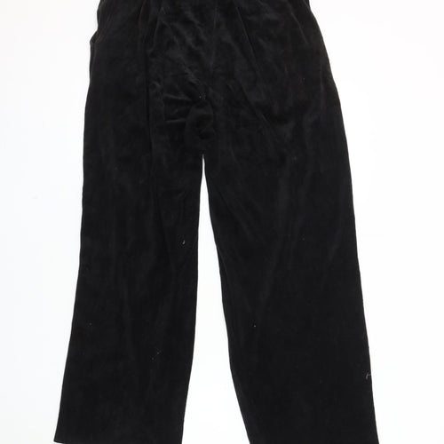 b.young Black Unisex Relaxed Velvet Trousers L