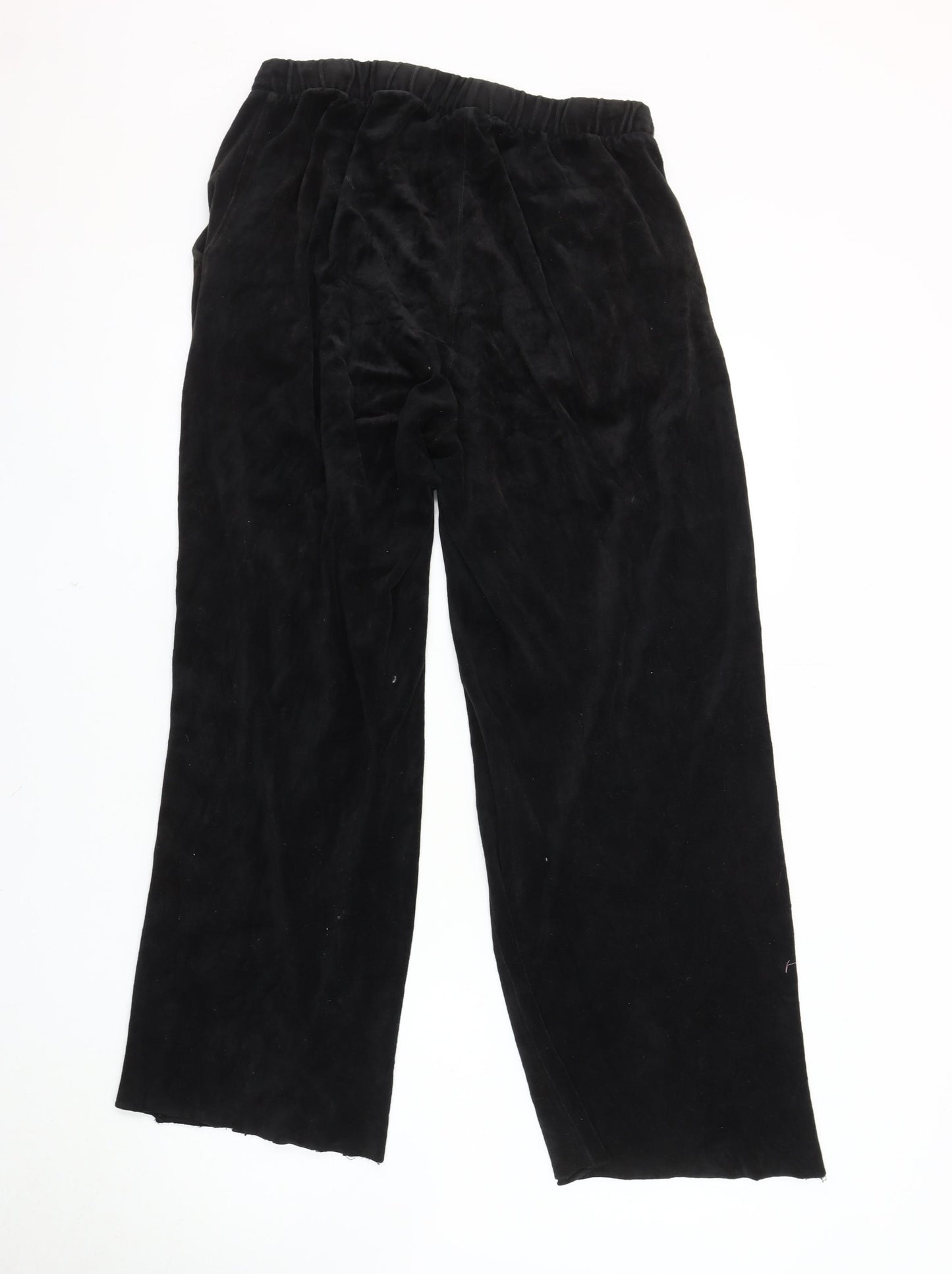 b.young Black Unisex Relaxed Velvet Trousers L