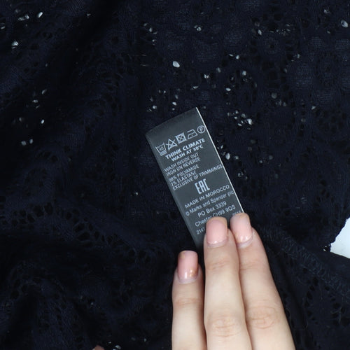 Marks and Spencer Women Black Lace Dress Size 16