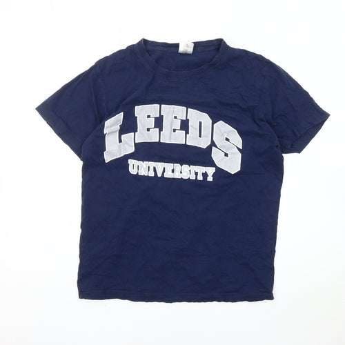 Stedman Men's Blue University Graphic T-Shirt S