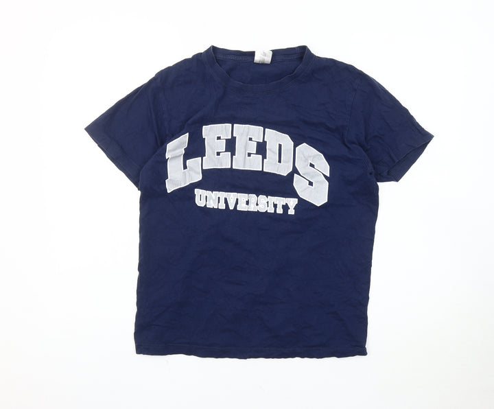 Stedman Men's Blue University Graphic T-Shirt S