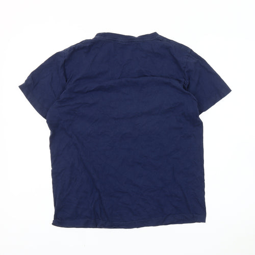 Stedman Men's Blue University Graphic T-Shirt S