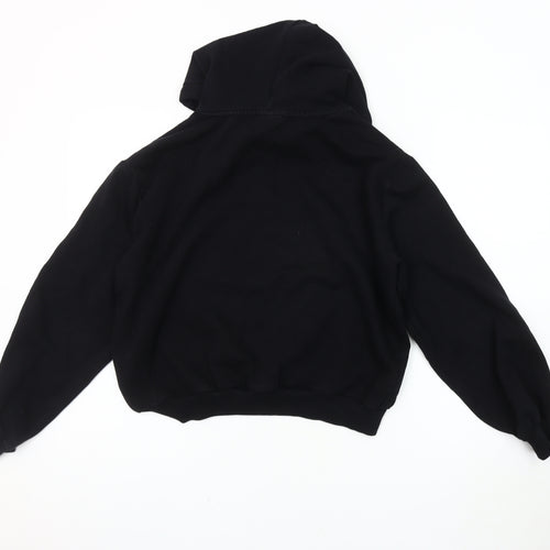 H&M Unisex Black Pullover Hoodie, Size 12