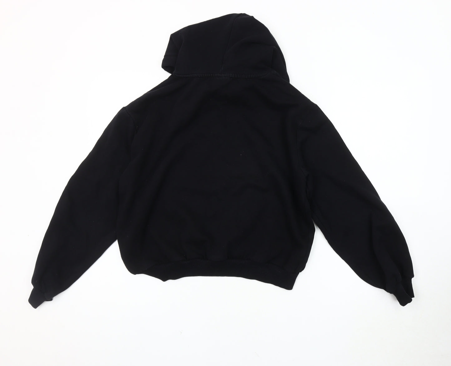 H&M Unisex Black Pullover Hoodie, Size 12