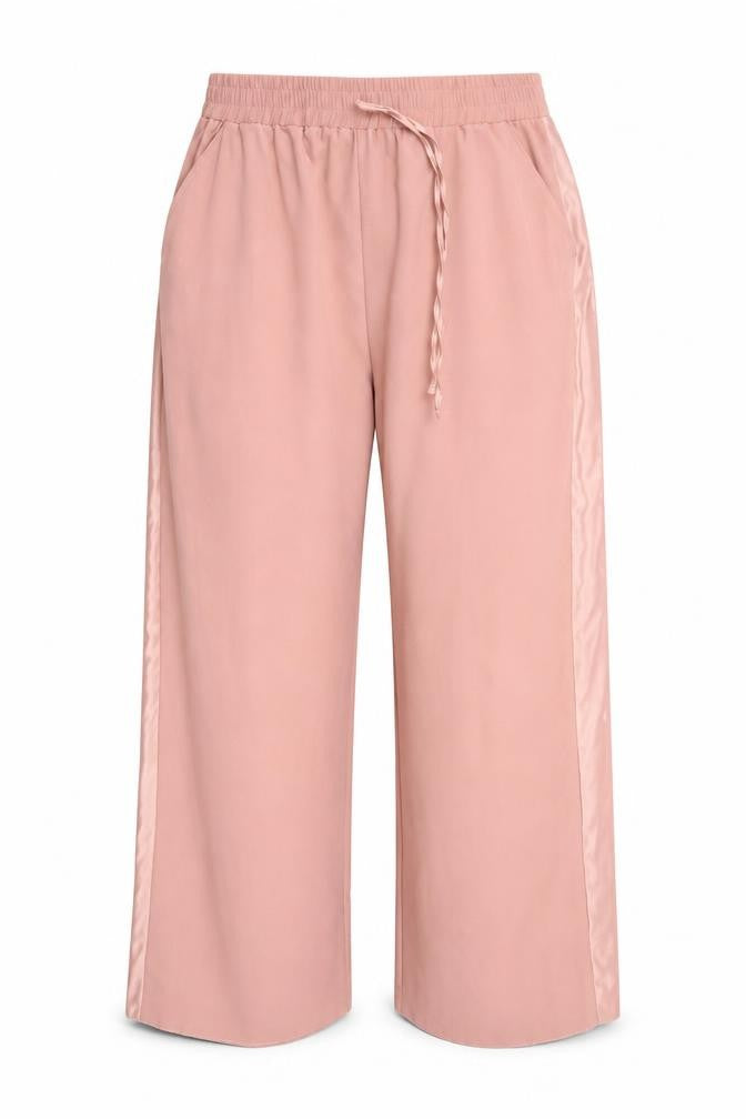 Front view of Principles Women's Pink Wide-Leg Trousers, size 18