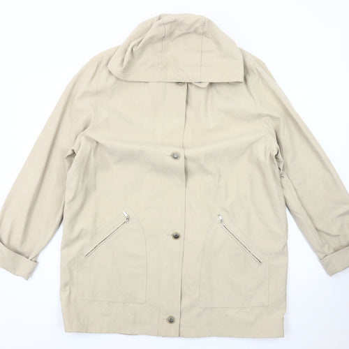DANNA Women's Beige Mid-Length Jacket Size 16