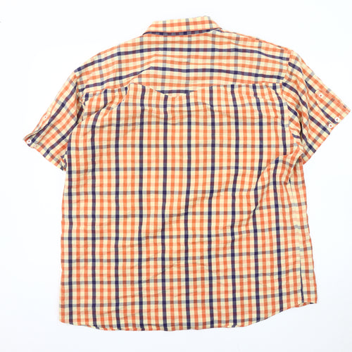 Luke Men's Multicoloured Check Short Sleeve Shirt 4XL