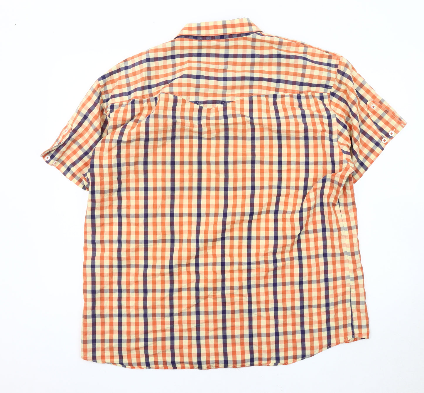 Luke Men's Multicoloured Check Short Sleeve Shirt 4XL