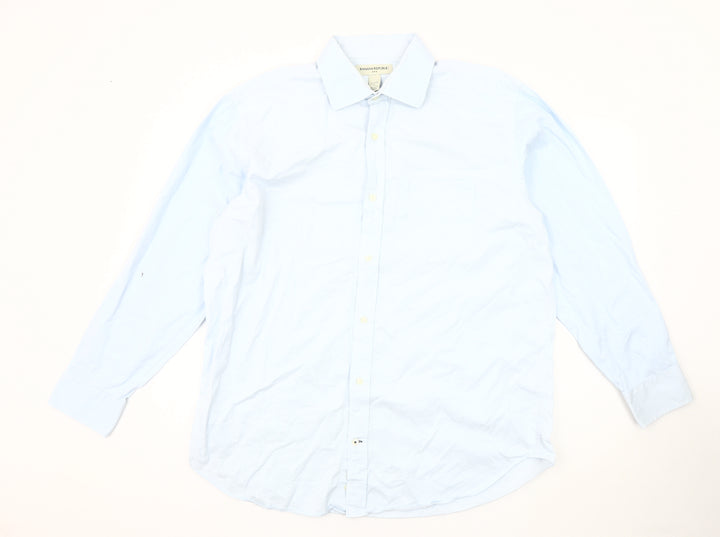 Banana Republic Men's Blue Button-Up Shirt XL