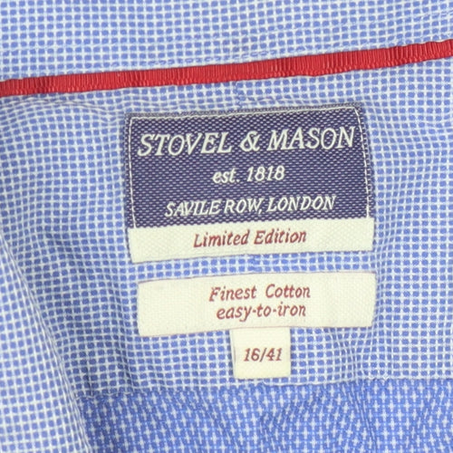 Stovel & Mason Men's Blue Check Cotton Shirt 16