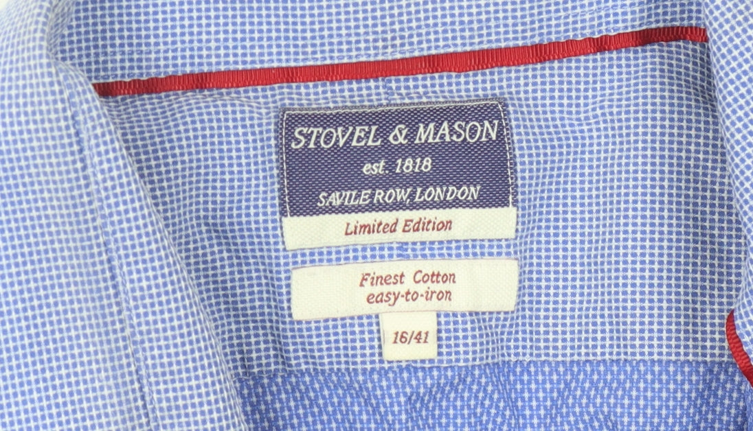 Stovel & Mason Men's Blue Check Cotton Shirt 16