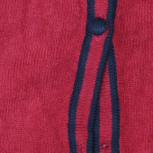 Eastex Women's Red Cardigan Size 12 V-Neck Knit