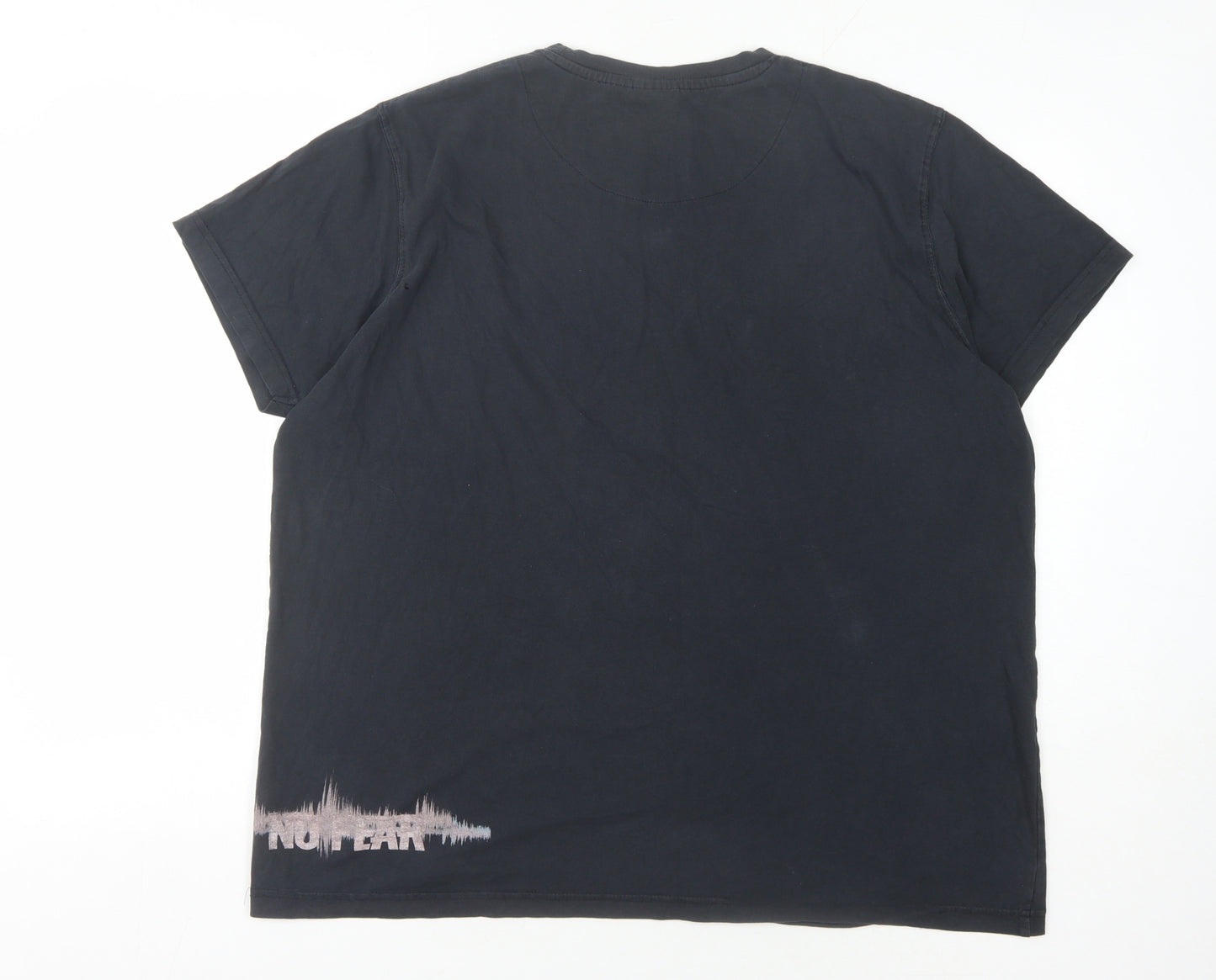 No Fear Men's Black XL Skull Music T-Shirt