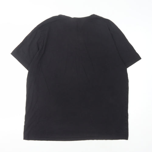 Duck and Cover Men's Black Graphic T-Shirt L