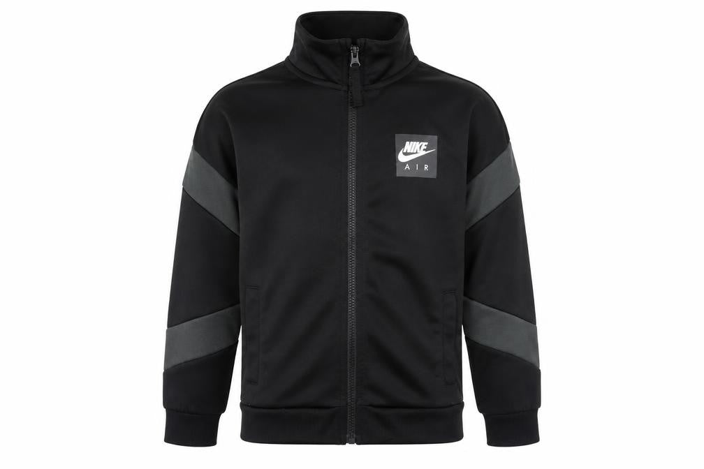 Front view of Nike boys’ black full zip hoodie xs
