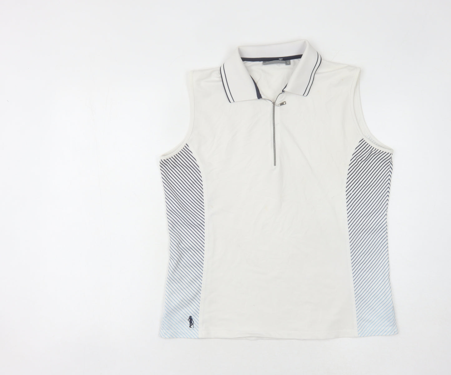 Glenmuir Unisex White Sleeveless Polo L