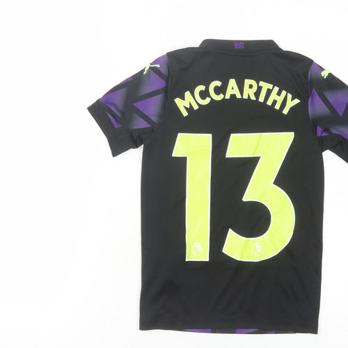 Puma Boys Black Purple Geometric Football Jersey 7-8Y