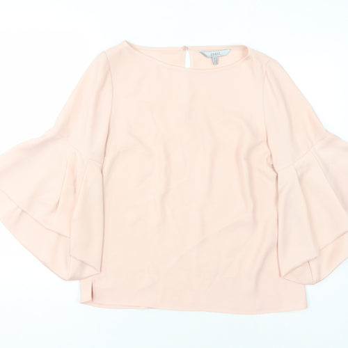 Coast Women's Pink Flared Sleeve Blouse Size 10