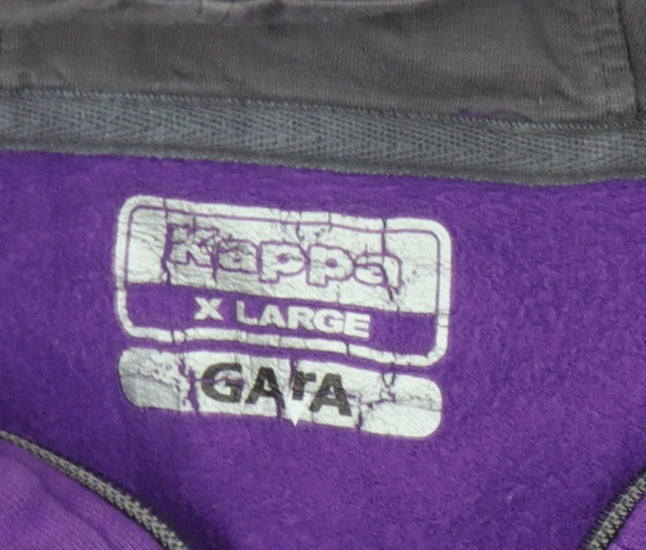 Kappa Men's Purple XL Full Zip Hoodie