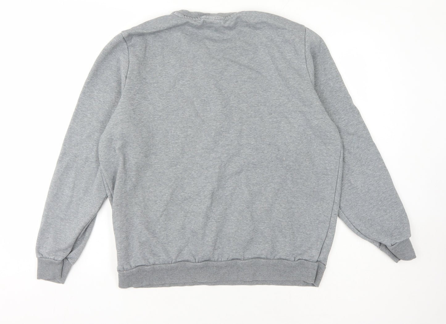 Puma Men's Grey Pullover Sweatshirt L, Logo Accent, Fleece Comfort
