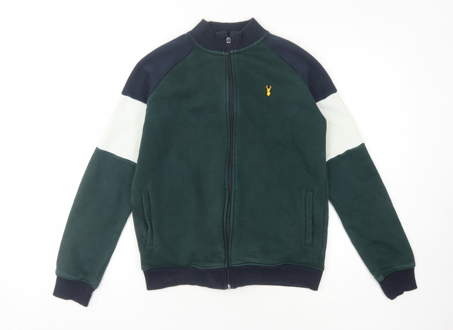 Next Boys Green Colourblock Full Zip Sweatshirt 15 Years