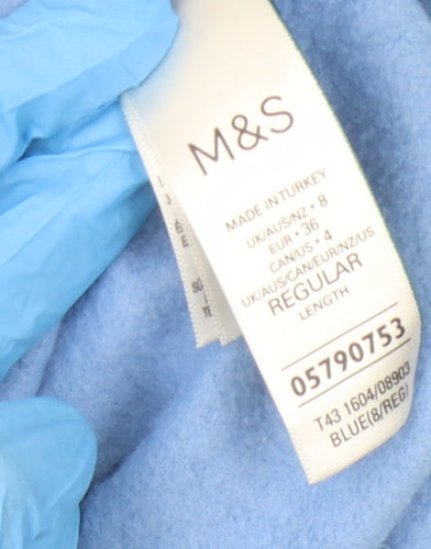 Marks and Spencer Women's Blue Lace Sweatshirt, Size 8