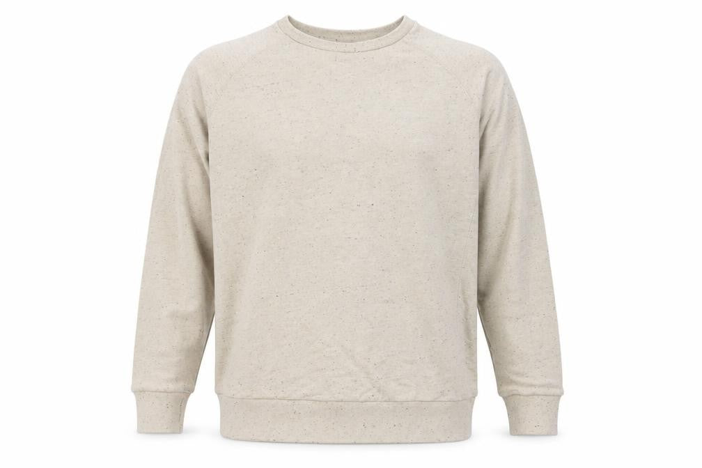 Front view of Brooklyn Supply Co. Men's Beige XL Pullover Sweatshirt