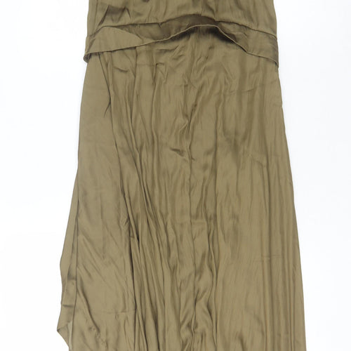 H&M Women's Brown Strappy Asymmetric Dress