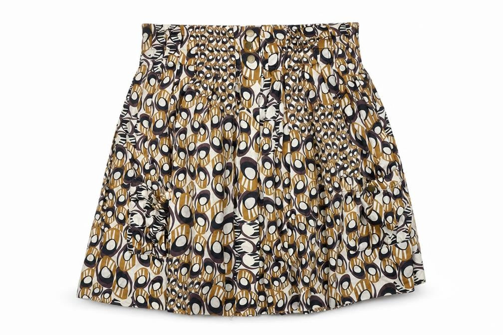Front view of Parameter Women's Geometric Multicoloured Skirt, size 10