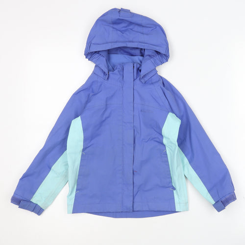 Mountain Warehouse Blue Girls Hooded Jacket 3-4 Years