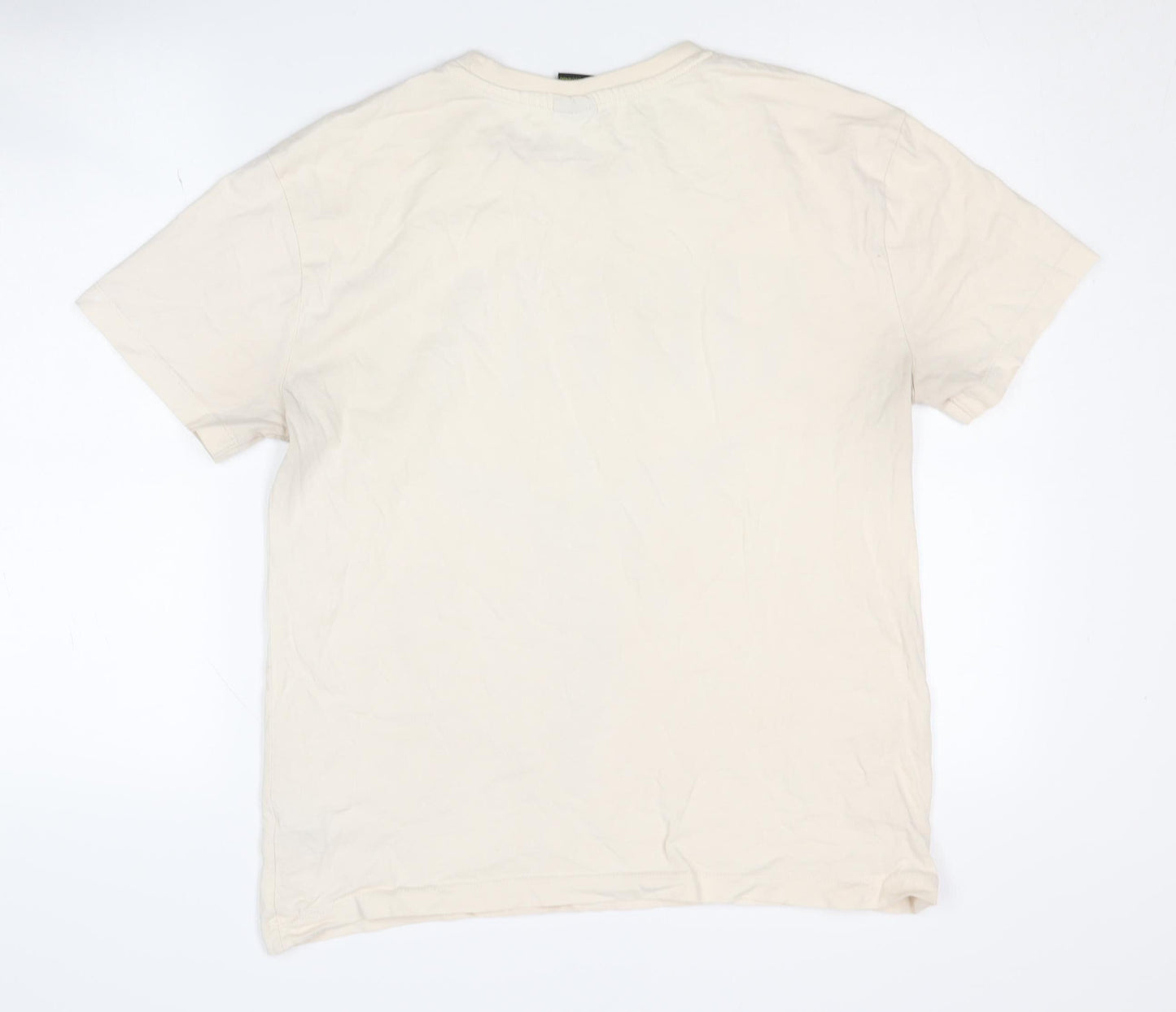 Nirvana Beige Short Sleeve Cotton T-Shirt, S, Music Lover's Essential